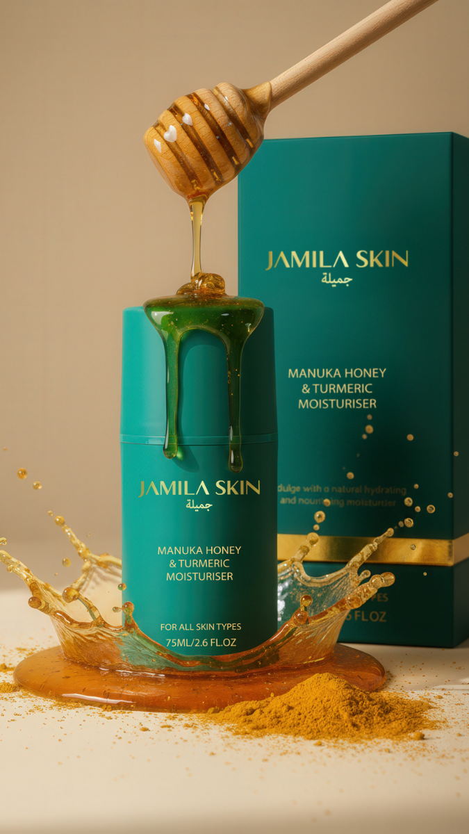 Natural Manuka Honey & Turmeric Moisturiser for Glowing Skin | Jamila Skin $79.99