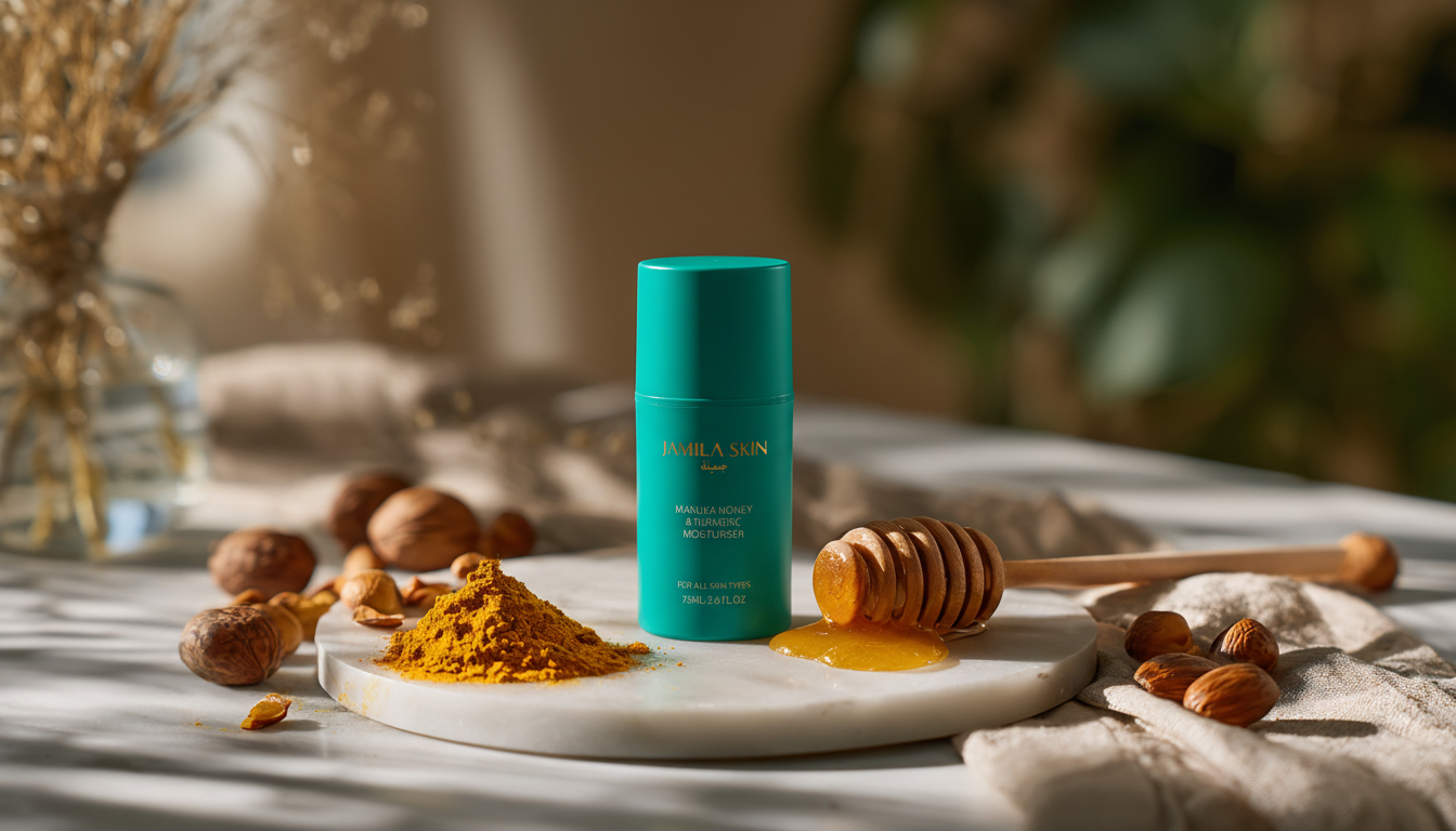 Natural Manuka Honey & Turmeric Moisturiser for Glowing Skin | Jamila Skin $79.99